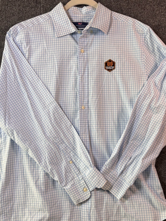 Vineyard Vines Other - Vineyard Vines Houston FC Classic Fit Murray Blue Gingham Mens Button Down Shirt